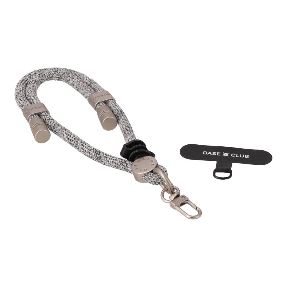 heather grey rope wrist strap